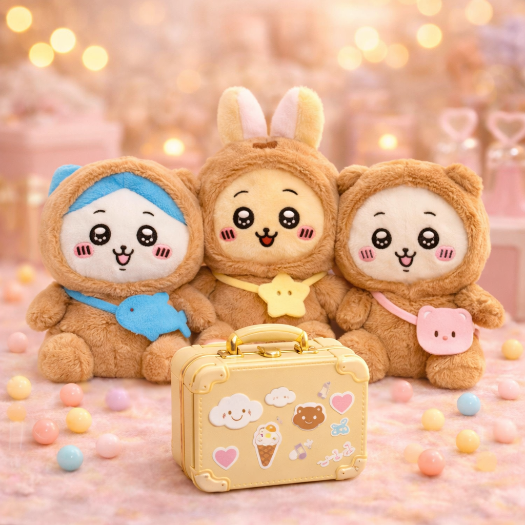 B-【Chikawa】 Lucky Scoop Suitcase Set – 14" Edition