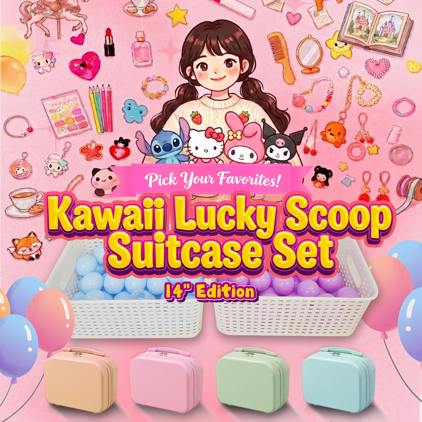 Apink ナムジュ　トレカ　9枚セット　ショーケース　luv A-【Kawaii Lucky Scoop Suitcase Set】- 14